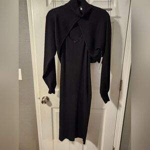 NWT Venus Sweater dress with cut out top. L